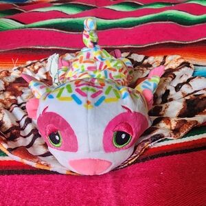 Pink and White Plush Sea Creature Stuffed Animal